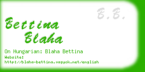 bettina blaha business card